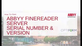 Where is the ABBYY FineReader Server Serial Number Version and Page Count [upl. by Ciri]