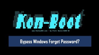 KonBoot Bypass Windows Forgotten logon Password [upl. by Gatias]