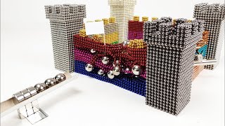 Magnet Guns VS Castle out of Magnetic Balls  Magnetic Games [upl. by Korb]