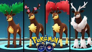 All DEERLING SAWSBUCK Forms in Pokemon Go  Spring Summer Autumn Winter [upl. by Bettine]