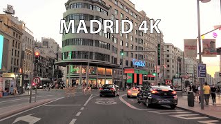 Madrid 4K  Driving Downtown  Spain [upl. by Suaeddaht]