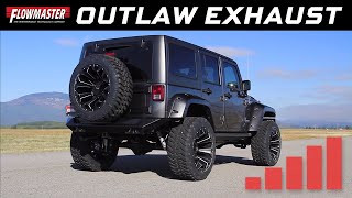 201218 Jeep Wrangler JK 36L  Outlaw Axleback Exhaust System 817752 [upl. by Enier]