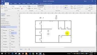 Tutorial How to make Floor Plan with Microsoft Visio 2019 [upl. by Ssew]