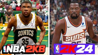 Scoring With Kevin Durant In Every NBA 2K [upl. by Yrrek899]