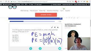 MCAT Question of the Day Potential Energy [upl. by Aihsak715]