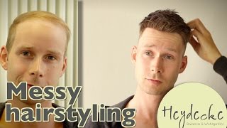 Messy Hairstyle for Men without Hair Strubbel Frisur für Männer ohne Haare [upl. by Bergwall206]