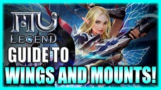 MU Legend Guide  Wings and Mounts  How to Get Them and Upgrade English Gameplay [upl. by Kciregor228]