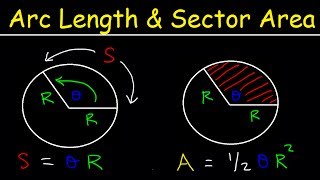 Arc Length of a Circle Formula  Sector Area Examples Radians In Terms of Pi Trigonometry [upl. by Atinaujnas483]