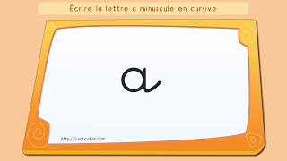 Écrire lalphabet Apprendre à écrire la lettre a minuscule cursive [upl. by Acinom174]