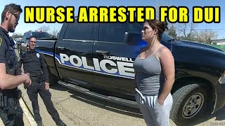 Bodycam DUI Arrest  Nurse Arrested for DUI [upl. by Ellehcyt]