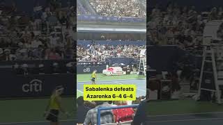 Sabalenka gets the better of the AllBelarussian clash with Azarenka at the citiopen [upl. by Aisekal]