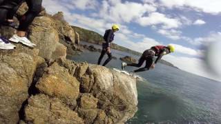 Coasteering Guernsey [upl. by Ymirej]