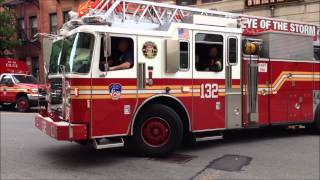 FDNY ENGINE 280 amp NEW FDNY LADDER 132 RESPONDING amp FDNY SSL132 THE EYE OF THE STORM [upl. by Attenhoj]