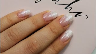 Gelnägel mit Tips  Glitzer Babyboomer [upl. by Ciryl]