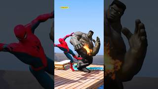 Grey Hulk kicked Spider Man 😱 shorts [upl. by Lenes291]