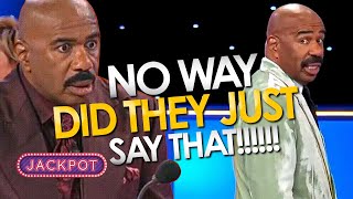 NAUGHTY Questions amp Answers On FAMILY FEUD USA With STEVE HARVEY [upl. by Leith]