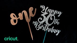 How to make a cake topper using Cricut  EASY Tutorial  Beginners [upl. by Eibmab]