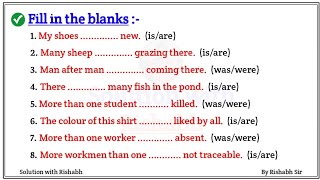 Fill in the blanks with correct form of verbs  Choose the correct form of verbs Fill in the blanks [upl. by Araas]