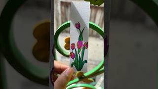 Easy bookmark ideas💚🌷 bookmarkpainting bookmarkcraft easydiy drawing [upl. by Leachim]