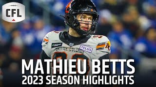 Mathieu Betts 2023 CFL Highlights [upl. by Genesa]