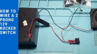 How to wire a 2 prong 12v rocker switch [upl. by Letnuahs]