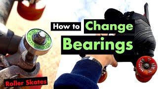 How To Change roller skate bearings amp wheels Changing quad skate wheels or bearings tutorial [upl. by Eimorej]