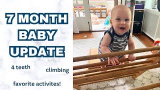 7 MONTH BABY UPDATE 7 month baby activities and development [upl. by Murphy]