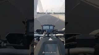 MT07 YAMAHA TAKING OVER TANZANITE BRIDGE tanzania bikerbabe [upl. by Nylessoj]