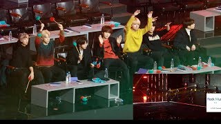 방탄소년단BTS React to Seventeen 어쩌나  박수  숨이차4K 직캠190106 [upl. by Eylatan]