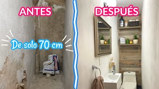 HICIMOS UN BAÑO DE SOLO 70 CM DE ANCHO [upl. by Akirahc317]