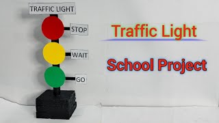 Traffic Light Model for School ProjectTraffic signal with lightTraffic signal projectTraffic Ligh [upl. by Noskcire]