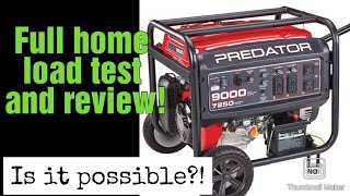 Predator 9000 generator full home test and review [upl. by Prudhoe]