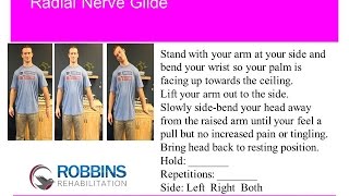 Radial Nerve Glide  Robbins Rehabilitation [upl. by Whitson]