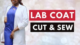 HOW TO MAKE A LAB COAT  Cutting amp Stitching  Doctors lab coat  Doctors apron  Medical apron [upl. by Rukna]