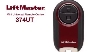 LiftMaster  How to Program Mini Universal Remote Model 374UT [upl. by Hillyer]