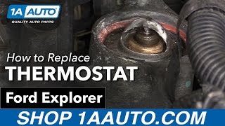 How to Replace Thermostat 0610 Ford Explorer [upl. by Sewole]