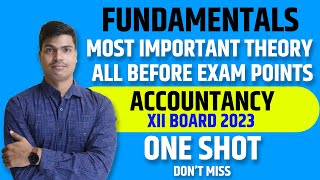 Fundamentals of Partnership All Most Important Theory  XII Accountancy Board 2023  DONT MISS [upl. by Godric]