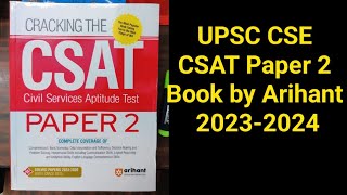 UPSC CSAT Paper 2 Book by Arihant 2023 Review [upl. by Okorih]