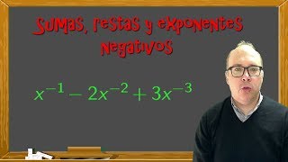 Exponentes negativos sumas y restas [upl. by Erdnad176]