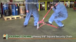 YOU CANT CUT Pewag 38quot Square Security Chain with Bolt Cutters [upl. by Oivlis530]