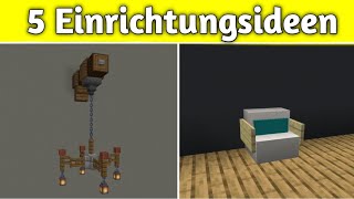 5 coole Einrichtungsideen für dein Haus  Minecraft Tutorial [upl. by Ylera]