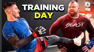 Training Day In The Life l Eddie Hall quotThe Beastquot  Tom Aspinall Vlogs [upl. by Marabelle]