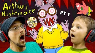 ESCAPE the CRAZY CARTOON Night 1 amp 2 FGTEEV vs Arthur the Aardvark 1 [upl. by Dihgirb]