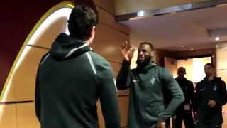 LeBron James maç öncesi Cedi Osmanı dans ettiriyor [upl. by Acinad]