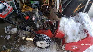 How To Remove Auger Belt And Split A Snowblower [upl. by Marylee]