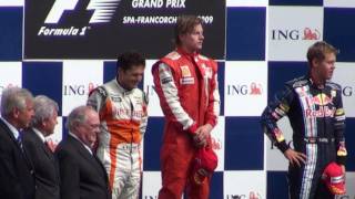 F1 SPA 2009 HD  podium [upl. by Rumery195]