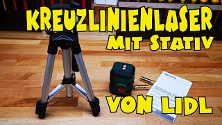 Lidl  PARKSIDE® Kreuzlinienlaser mit Stativ PKLL 8 A3 im Einsatz [upl. by Adoh]