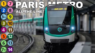 🇫🇷 Paris Metro  All the Lines  Toutes les Lignes  Métro de Paris 2022 4K [upl. by Emmeram]