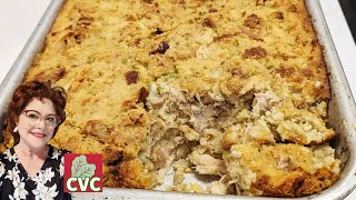 The ABSOLUTE Best  Southern Cornbread Dressing  Light amp Fluffy not dense [upl. by Ardnassak869]