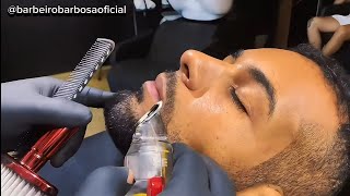 COMO FAZER BARBA DIA A DIA NA BARBEARIA [upl. by Ileyan584]